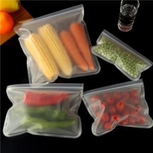 Translucent frosted fresh fruit storage bag