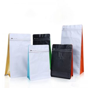 Colored side 8-sided sealed coffee bag with air valve