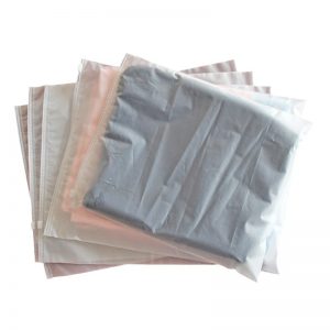 Transparent frosted zipper bag