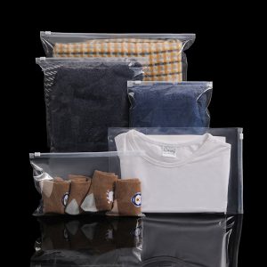 Transparent frosted zipper bag-8001
